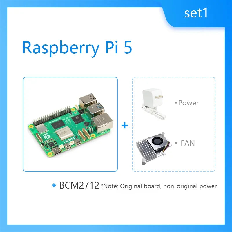 Official Original Raspberry Pi 5 Cortex-A76 Linux 2GB 4GB 8GB 16GB Arm Board Python Programlama PCIe Gigabit Ethernet USB3.0