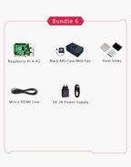 Official Original Raspberry Pi 4 Model B Dev Board Kit RAM 2G 4G 8G 4 Core CPU 1.5Ghz 3 Speeder Than Pi 3B+