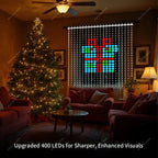 Smart Curtain Lights Bluetooth App LED String RGB Fairy Lights DIY Picture Music Change Display Christmas Halloween Decoration