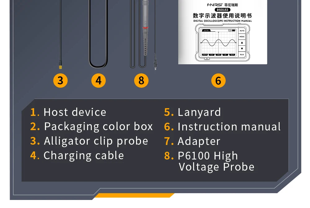 FNIRSI DSO152 TC3 Handheld Digital Oscilloscope With 200KHz/500kHz Bandwidth Supporting LCR Detection Signal Generator PWM Outpu