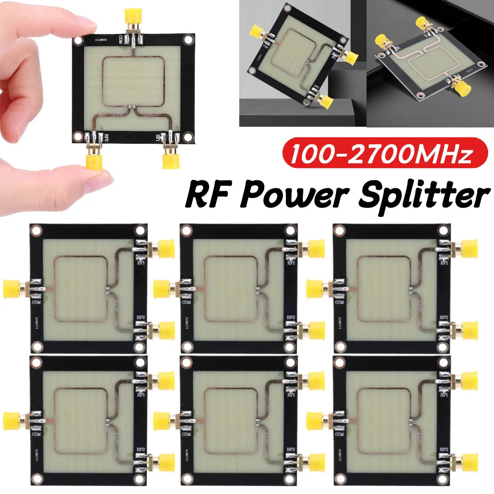 100-2700MHz RF Power Splitter 25W 2-Way Divider Low Insertion Loss Microstrip Power Divider High Gain RF Combiner