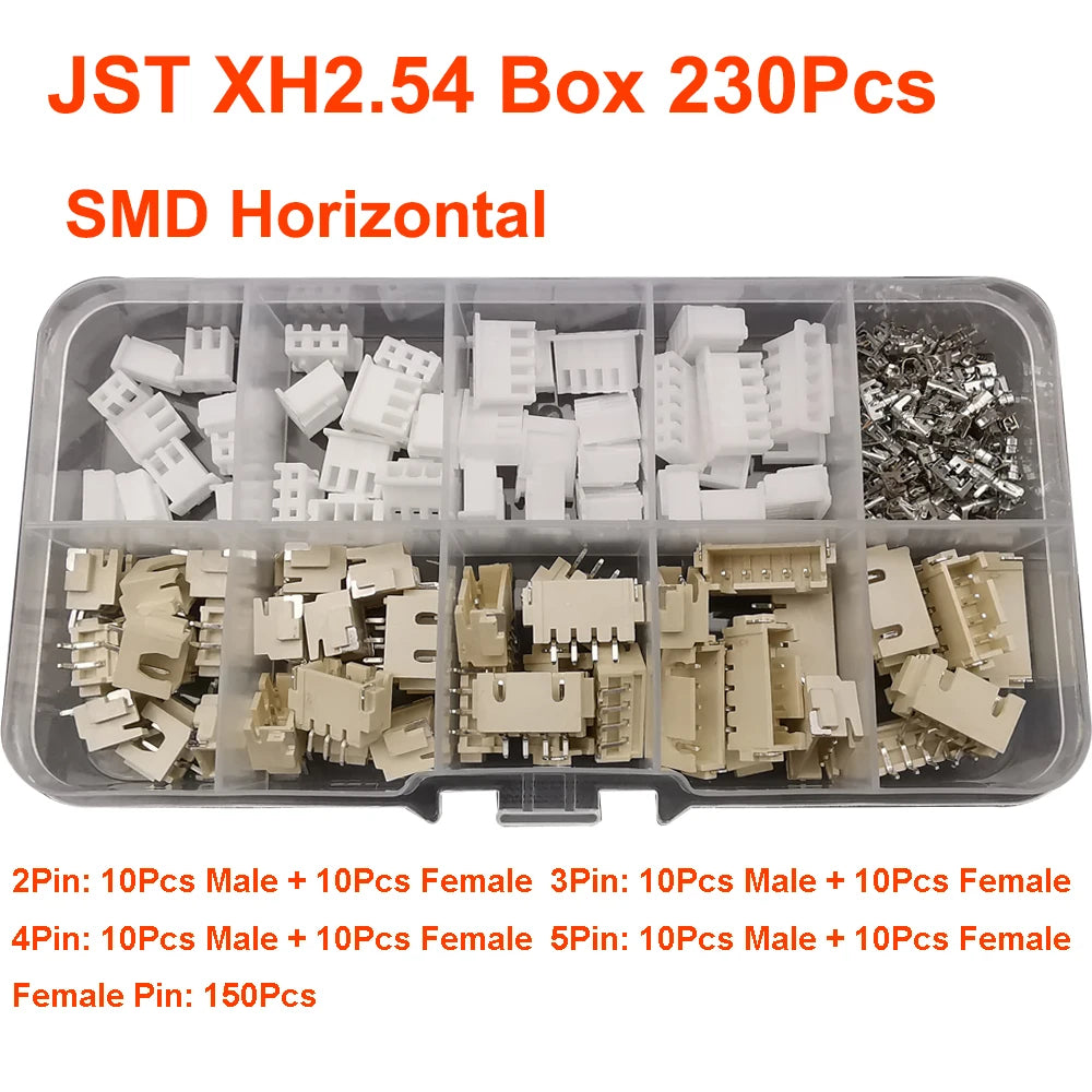 JST Box SH1.0/MX1.25/PH2.0/XH2.54/VH3.96/SM2.54/SYP Pitch Connector Terminal Kit SMD/Straight/Right Angle Type DIY