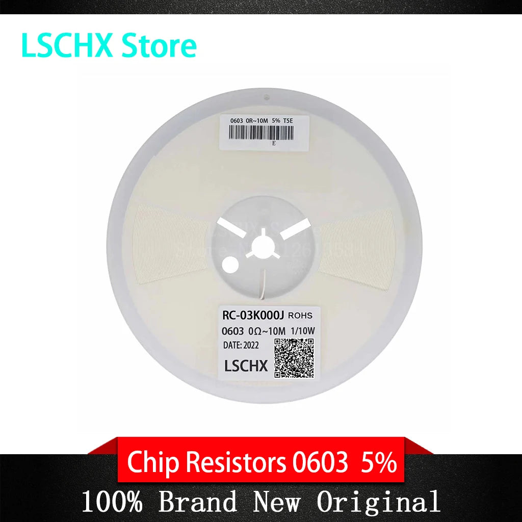 5000PCS 0603 Resistor SMD Accuracy 5% 0 ohm ~ 10M ohm 1K 2.2K 10K 100K 0 1 10 100 150 220 330 ohm 1R 10R 100R 150R 220R 330R