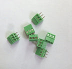 10PCS Mini 2.54mm Pitch PCB Screw Terminal Block Connector For 26-18AWG Wire Cable 3Pin/3Poles PCB Screws Terminals 150V 6A