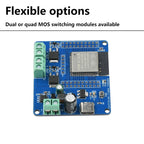 DC 5-60V 2/4 Way Mos Switch Module On-Board Esp32-32E Module Wifi Bluetooth ESP Development Board Type C
