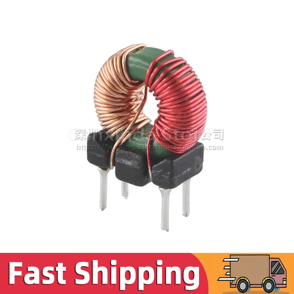 5pcs Vertical Toroid 953 Magnetic Ring Common Mode Inductor Wire Wind Wound Coil Inductance 2A 470uH 1mH 2mH 3mH Power Filter