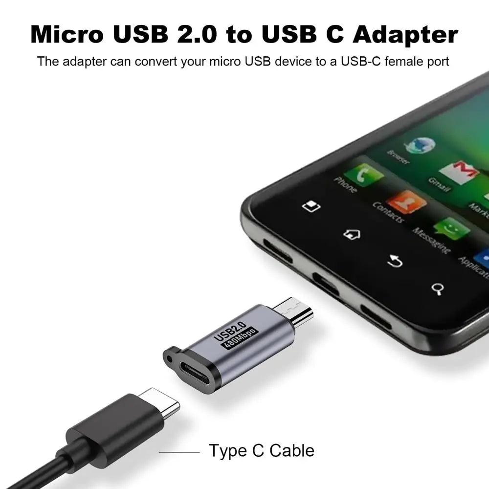 Type C Adapter USB C To Micro To Mini USB Female Converters For iPhone 14 13 Xiaomi Samsung For Lightning Male Charger Adapter