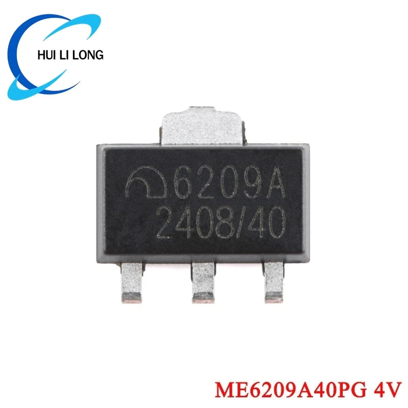 100Pcs/5pc ME6209 6209A ME6209A 3V 3.3V 4V 4.5V 5V ME6209A33PG ME6209A50PG SOT-89 Low Power Dropout LDO Linear Regulator IC SMD
