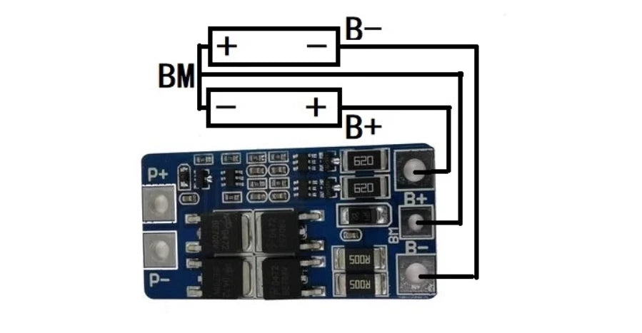 1-10PCS 2S 3.2V 3.7V 10A LiFePO4 Battery Protection Board, 6.4V 7.3V BMS with Balancing for 32650 18650 3.2V Battery Pack DIY