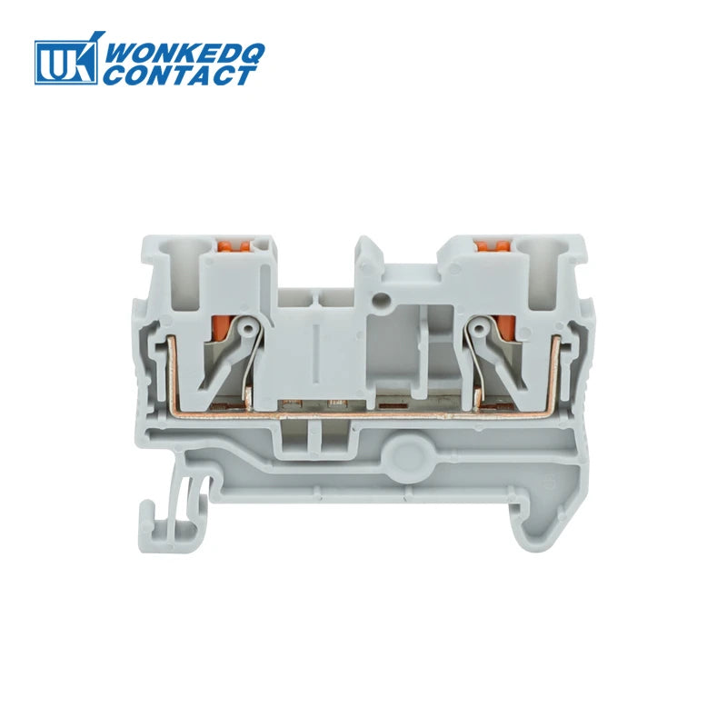 10Pcs PT2.5 DIN Rail Terminal Block Push-in Connector 2.5mm² Cable Screwless Plug Electrical Wire Connect NS35 PT 2.5