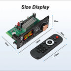 Bluetooth 5.1 MP3 Decoder Board 2*80W 160W Amplifier Audio Player 12V DIY MP3 Player Car FM Radio Module TF USB Mic Record Call