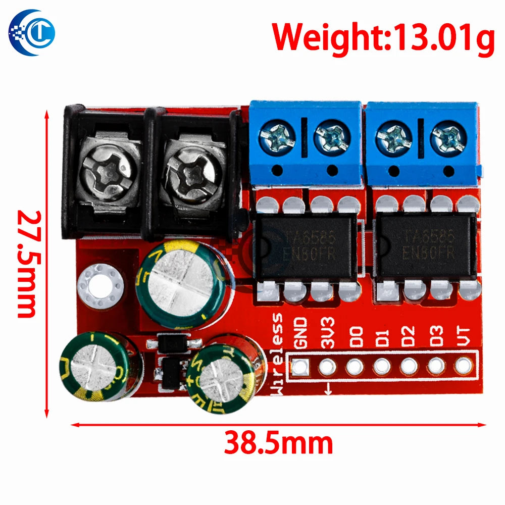 Dual DC Motor Driver Module (Dual Super L298N): H-Bridge 5A 3V-14V – PWM Speed Control, Voltage Reversal, RC-Ready