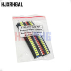100PCS/lot = 5 Colors * 20PCS 0603 0805 1206 1210 5730 SMD LED light KIT Emitting diode red white green blue yellow led