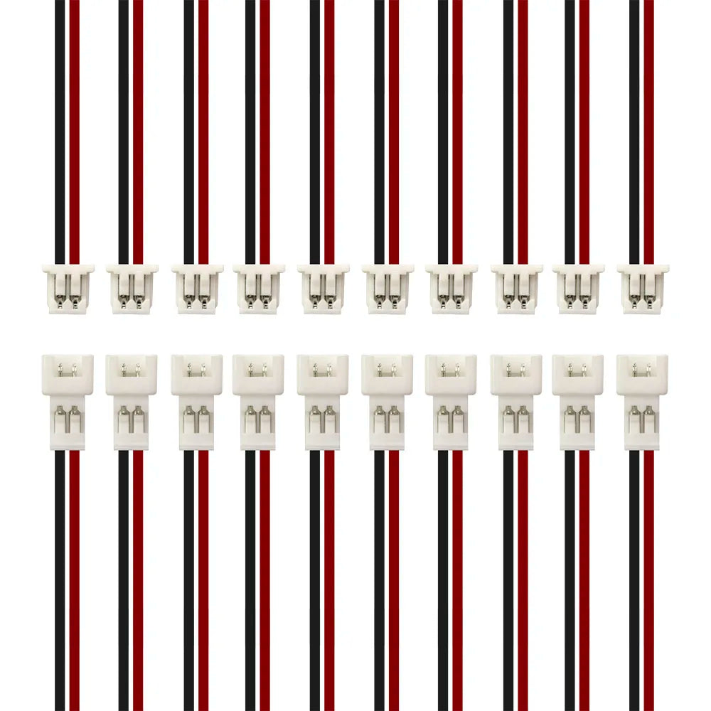 20Pcs Mini Micro JST Connector 1.25mm Pitch 2 Pin Male Plug / Jack Female Socket Electronic Wire Cable Connectors 15CM 28AWG