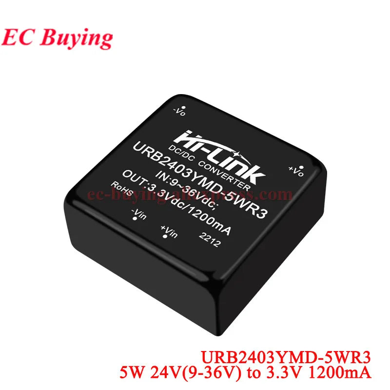 DC-DC Isolated Converter Power Supply Module 5W DC 12V 48V to 15V/5V/12V 24V to 5V/12V HLK-5D2405/5D1205/5D1212/5D1215/5D2412