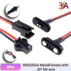 1 Pair 2A Magnetic Pogo Pin JST SM Plug Socket Extend Cable Connector 2 3 4 5 6 Pin Male Female Adapter Led Strip Lamp Driver