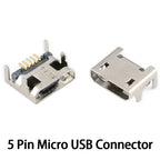 5Pin Micro USB Connector Female Port Jack Solder Plug SMD SMT Android Phone Data Charging Socket 5P Micro USB DIY Repair Adapter
