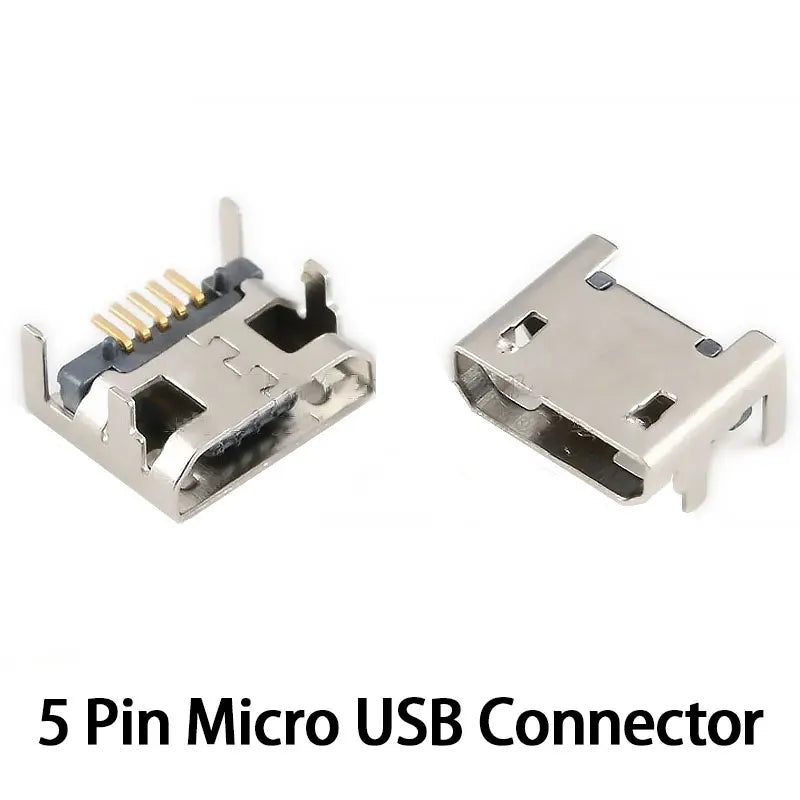 5Pin Micro USB Connector Female Port Jack Solder Plug SMD SMT Android Phone Data Charging Socket 5P Micro USB DIY Repair Adapter