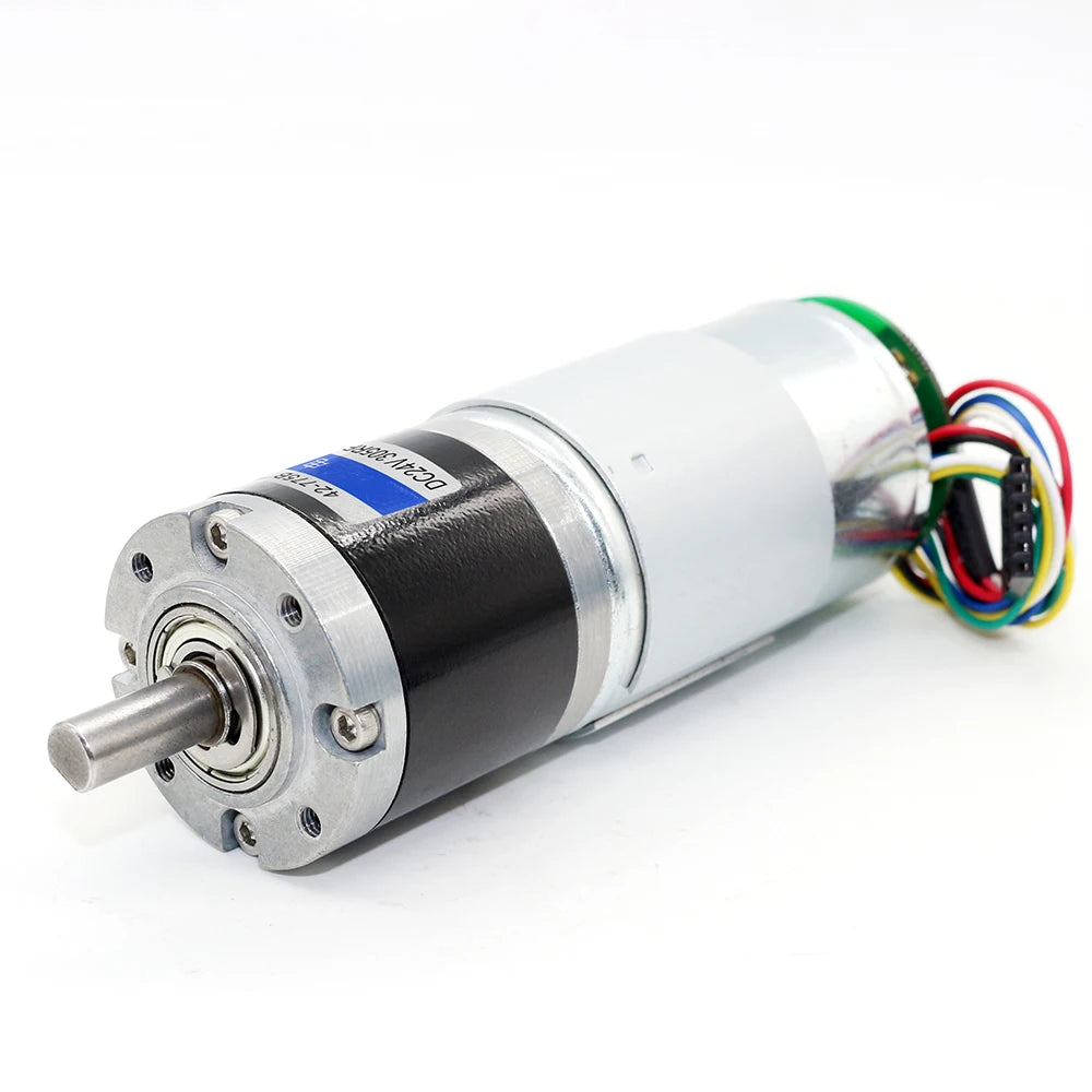 42mm DC 12V 24V 8-1600rpm 775 Max 235kg.cm High Torque Gear Motor With Encoder