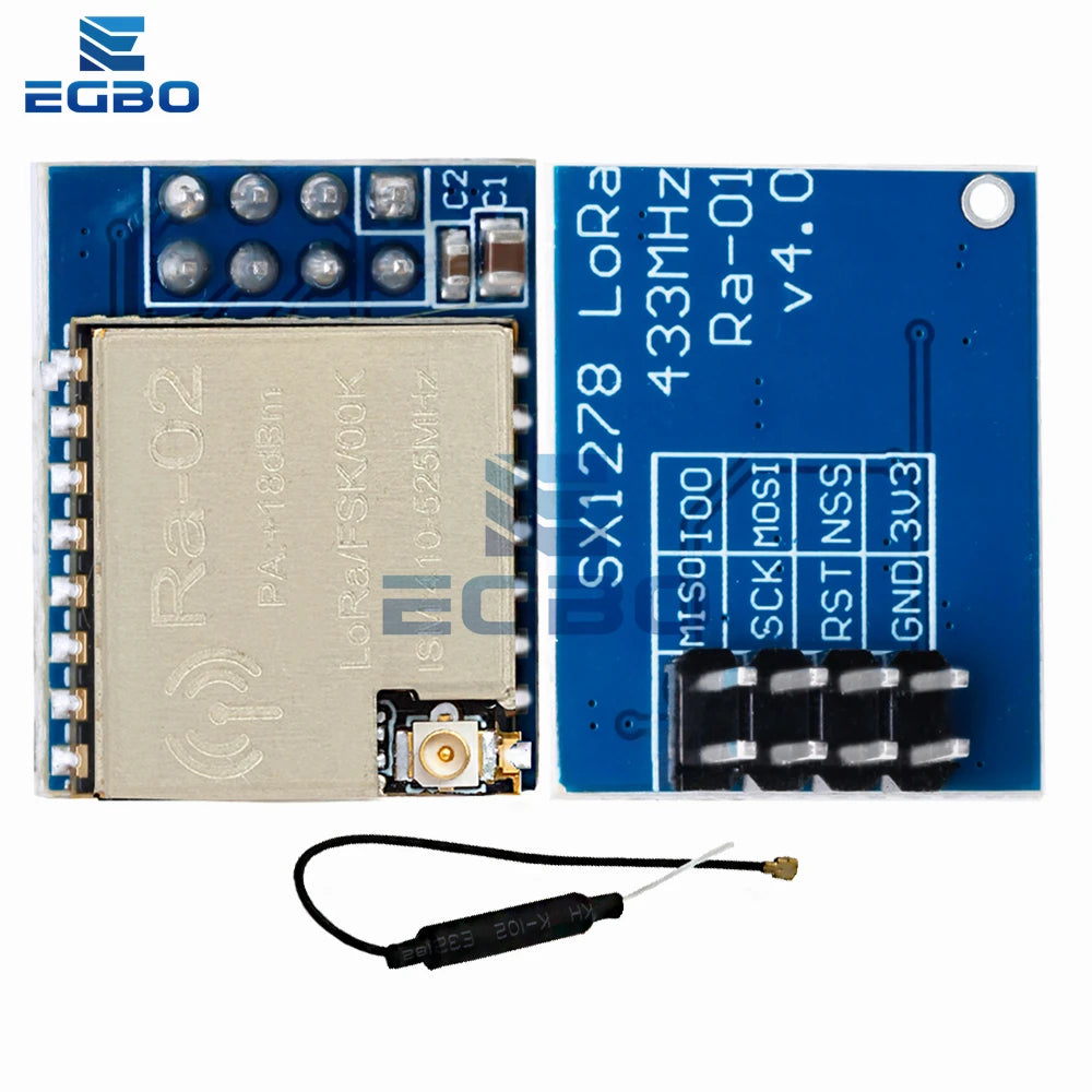 LoRa RA-01/RA-02 SX1278 Spread Spectrum Wireless Communication Module-433MHz Frequency, SPI Interface Serial Port with Antenna