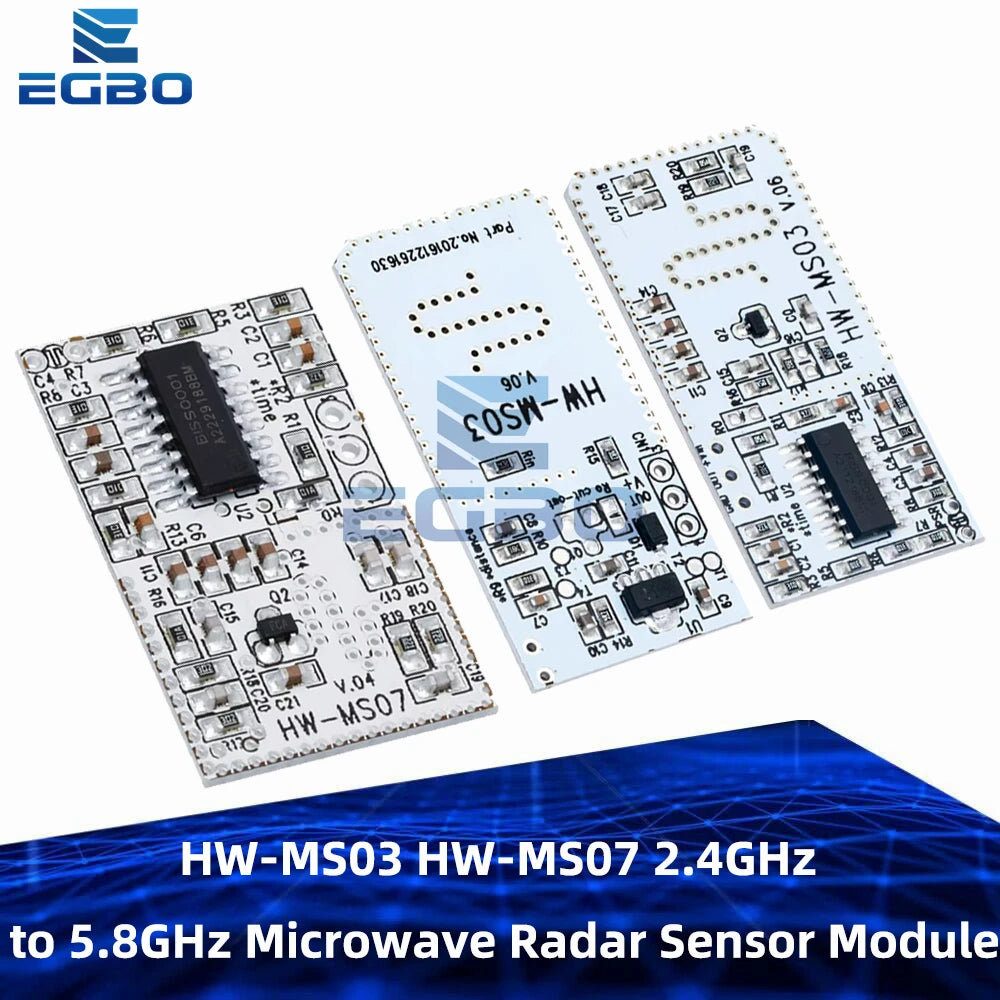1~10PCS High Performance Motion Sensor Module Radar Motion Sensor HW-MS03 HW-MS07 2.4GHz to 5.8GHz Microwave Radar Sensor Module