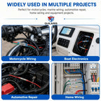 915 pieces welding sealed line connectors, heat shrink butt connectors, insulated electrical butt splicing terminal blocks, suitable for marine, automotive and truck wiring terminals