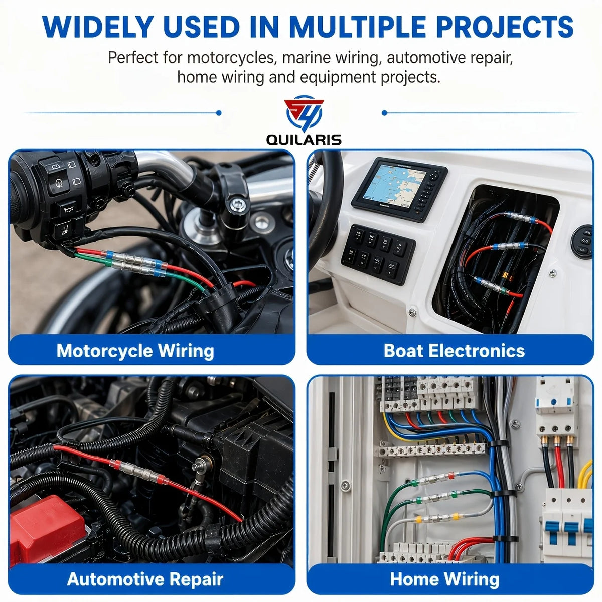915 pieces welding sealed line connectors, heat shrink butt connectors, insulated electrical butt splicing terminal blocks, suitable for marine, automotive and truck wiring terminals