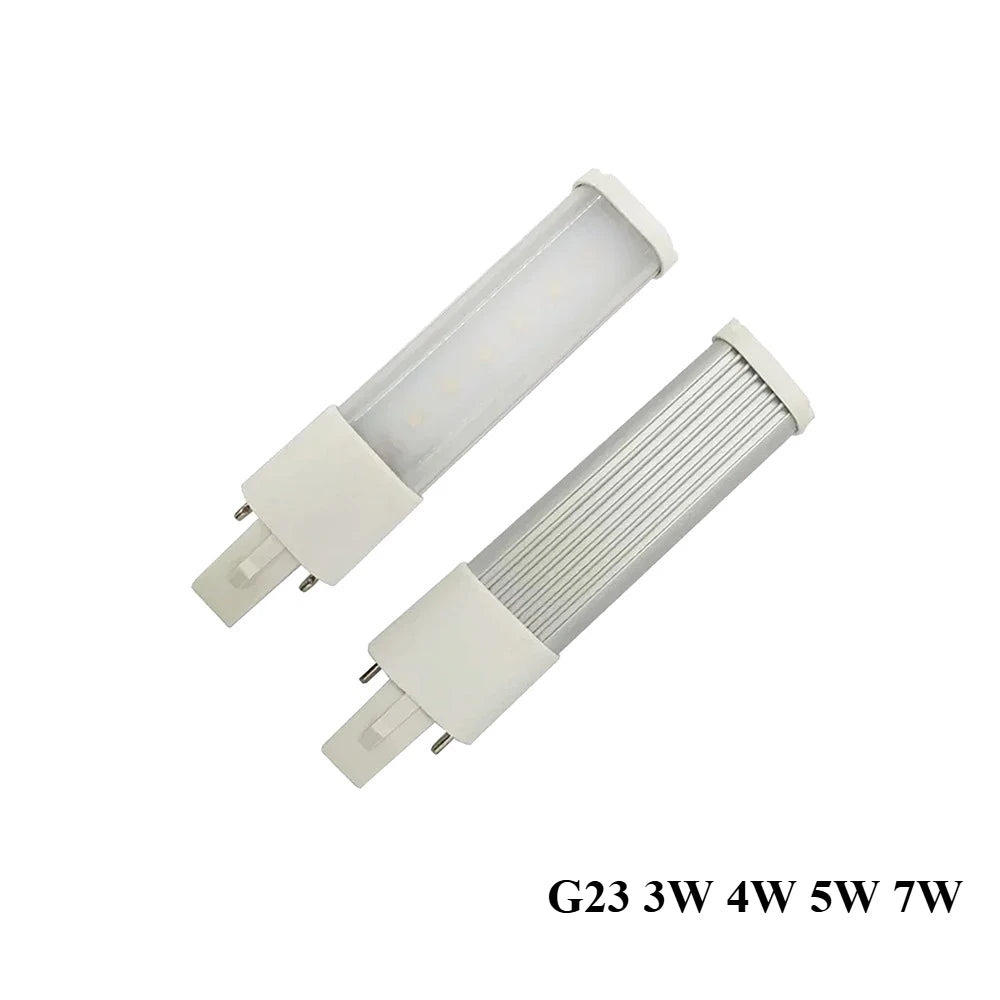 LED G23 3W 4W 5W Horizontal Side Plug CFL PL-S 7W-13W110V/220V 2Pin G23/GX23 4P 2G7/2GX7 Plug-in PL Energy Saving  Light Lamp