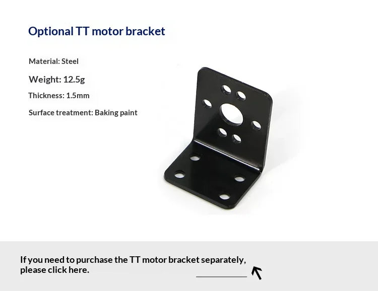 High Quality TT Motor DC Gear Motor Metal Output Shaft High Precision Encoder with Protective Shell