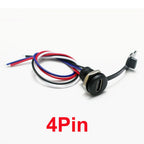 1pcs USB Type C Connector Type-C Waterproof with Nut Locking Plate Female TPC Waterproof High Current Fast Charging Jack Port