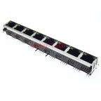 1Pcs 1*8 8-port shielded RJ45 8P8C female jack connector with LED, PCB mount network internet module with light