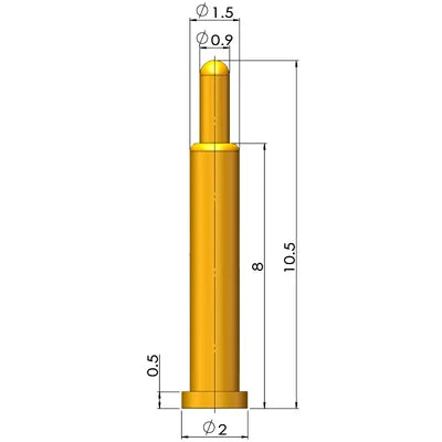1Pcs Pogo Pin Connector Pogopin Battery Spring Loaded Contact SMD Needle PCB 1.8 2 3 4 5 6 7 8 9 10 12 mm