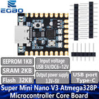 1~10PCS Super Mini Nano V3 Atmega328P Microcontroller Core Board Soldering Development Board Improved Version Module EGBO