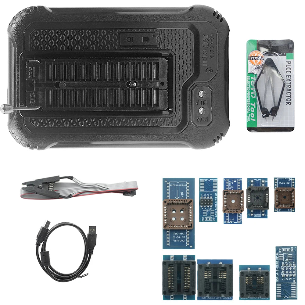 T48 (TL866-3G) Programmer with Adapters Kit Support 31000+ ICs for SPI/Nor/NAND Flash/EMMC BGA/TSOP/SOP/PLCC XGecu