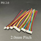 10Pcs SH 1.0mm/MX 1.25mm/PH 2.0mm/XH 2.54mm 2/3/4/5/6/7/8Pin Female Plug Wire Cable Connector Single Head Lenght 10cm 20cm 30cm