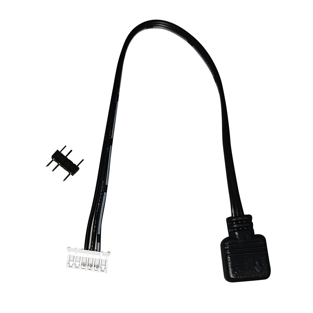 For Coolmoon Fan Controller Adapter Cable Small 4Pin/6Pin to 5V ARGB 3Pin Cord