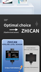 ZHICAN E2K Non Contact Capacitive Liquid Level Sensor Pipe Water Tank Full Empty Detection Alarm Switch