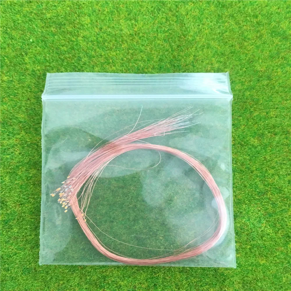 50pc Copper0402 SMD Led Model Lights HO N OO Scale Pre-soldered Micro Litz Wired Leads Wires 20cm For Diorama Lighting Scene