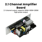 D2000 Bluetooth Amplifier Board 2.1-Channel TPA3221 Power Amplifier 100W+100W+200W with AUX FM USB TF Card TWS DC 24V/AC110-220V