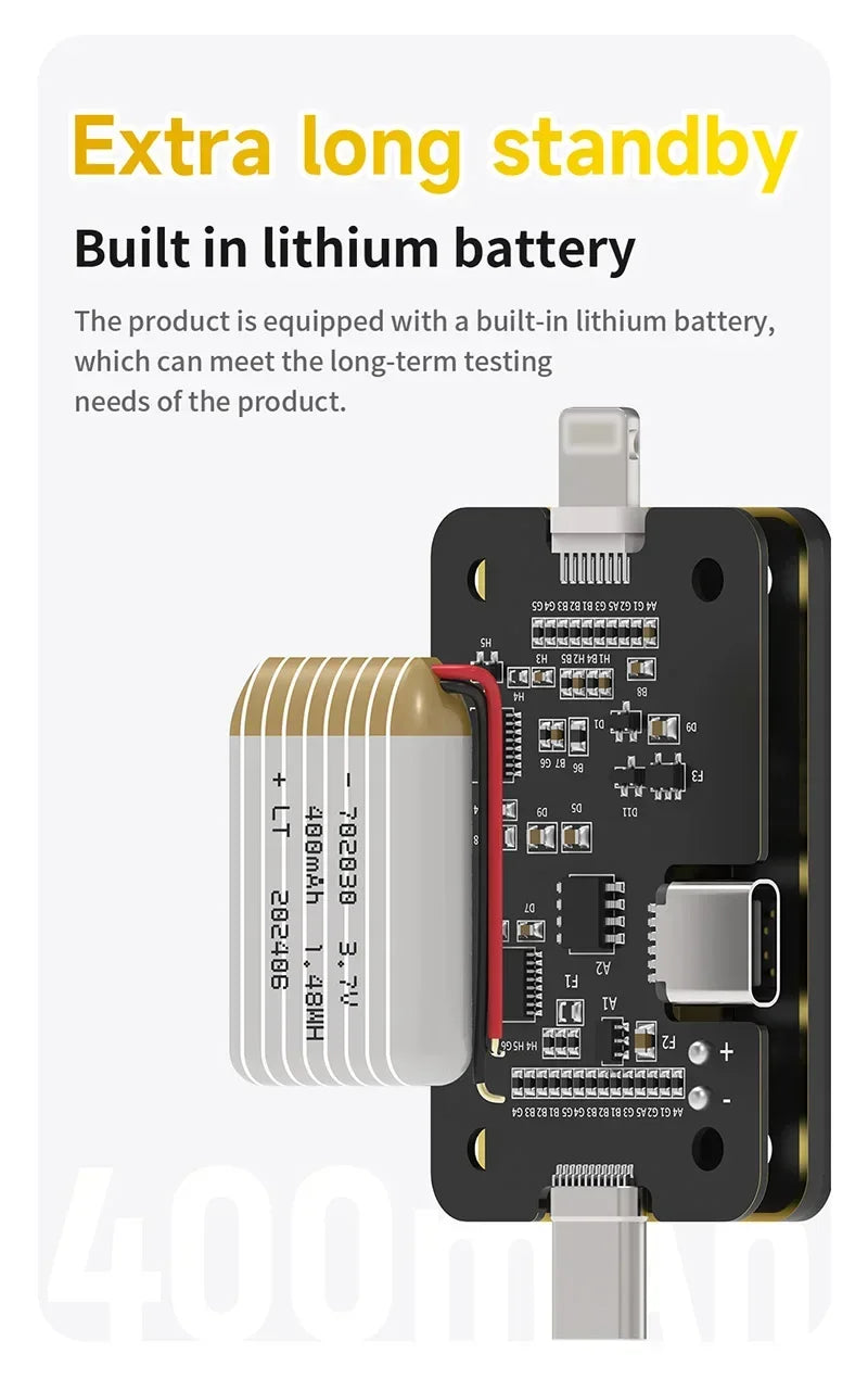 MECHANIC T-824 T824 SE Tail Insertion Tester Tail Insertion Detector Type-C Lightning I nterface for Phone Repair Tools