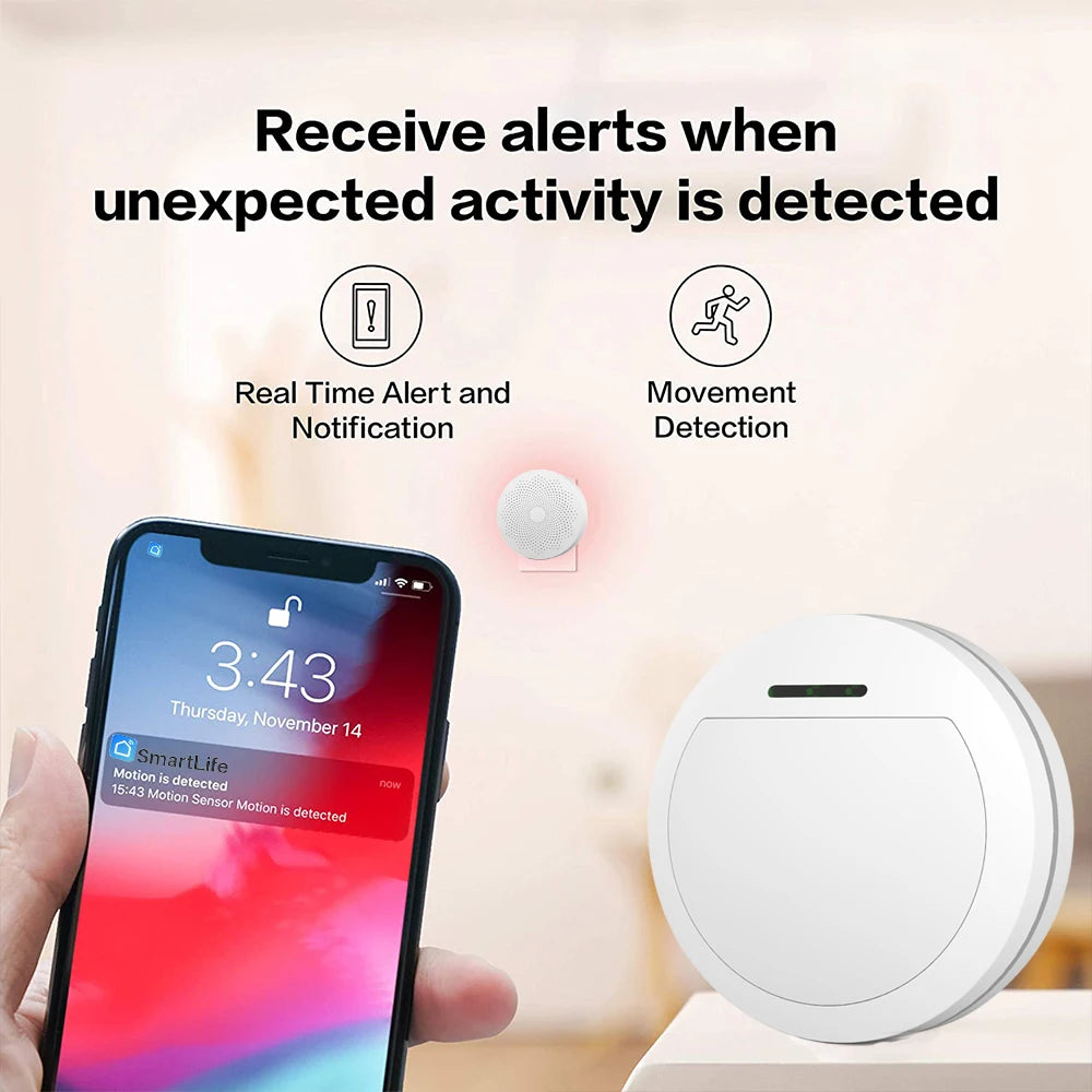 Meian Tuya Motion Sensor ZigBee 3.0 Human Body Movement Infrared Wireless Detector for Smart Home Alarm Security