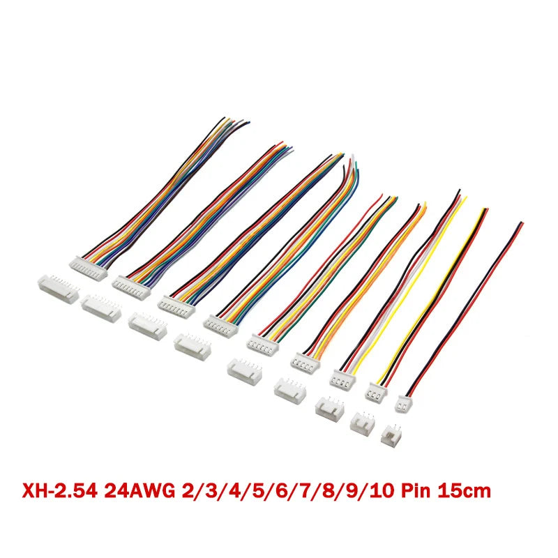 10PCS 1.5 2.0 2.54 ZH/PH/XH Female Male Plug Connector Socket 2/3/4/5/6/7/8/9/10P Pin Pitch with Cable Wire 15/30cm