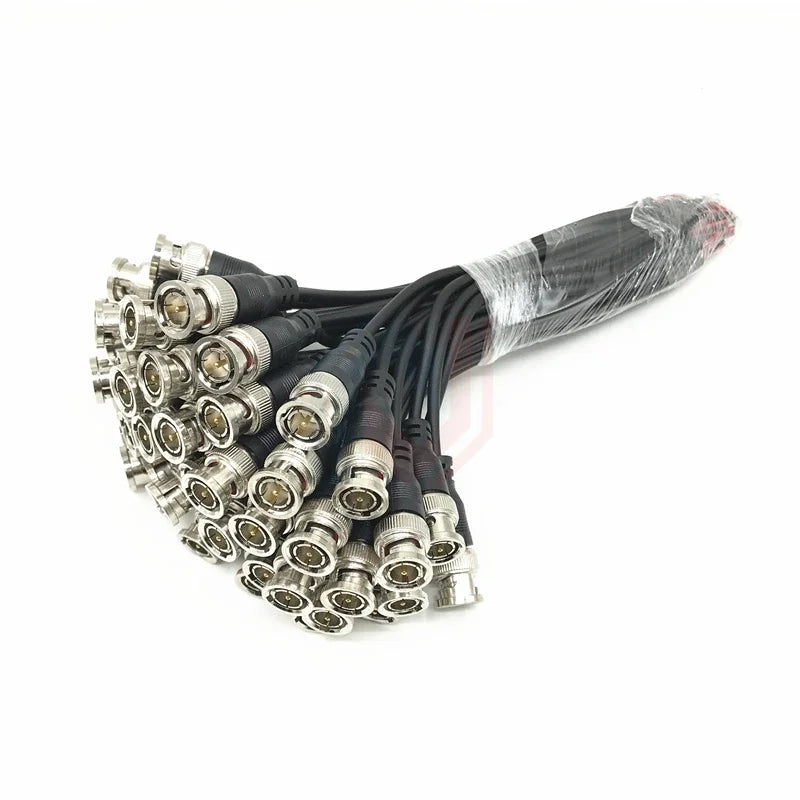 Tinned Copper BNC/Q9 Connector Cable Surveillance Camera Adapter 75 Ohm Video Cable
