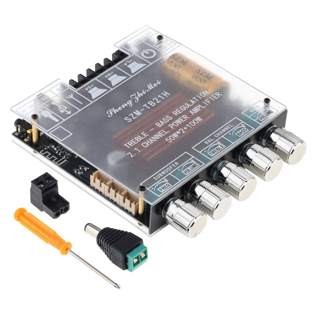 DC 12V-24V Audio Receiver Power Amplifier Module HiFi Chips SZM-TB21H TPA3116D2 Bluetooth Car Audio Speakers Amplifier Board
