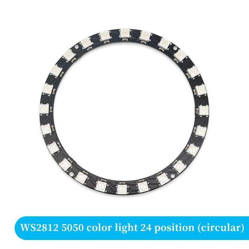 5V 1Bit 3 4Bit 7 8Bit 9 12Bit 16Bit 24Bit 32Bit 64 Bits WS2812 5050 RGB LED Ring Lamp Light + Integrated Drivers For Arduino Diy