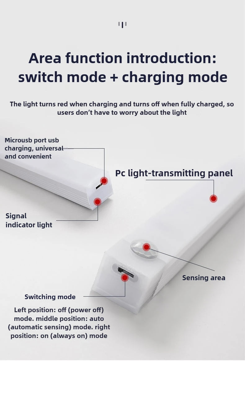 Usb LED Bar Lights Sensor Light Led Rechargeable Wireless Night Lights Leds for Lighting Strip Bars Desk Lamp Under Cabinet