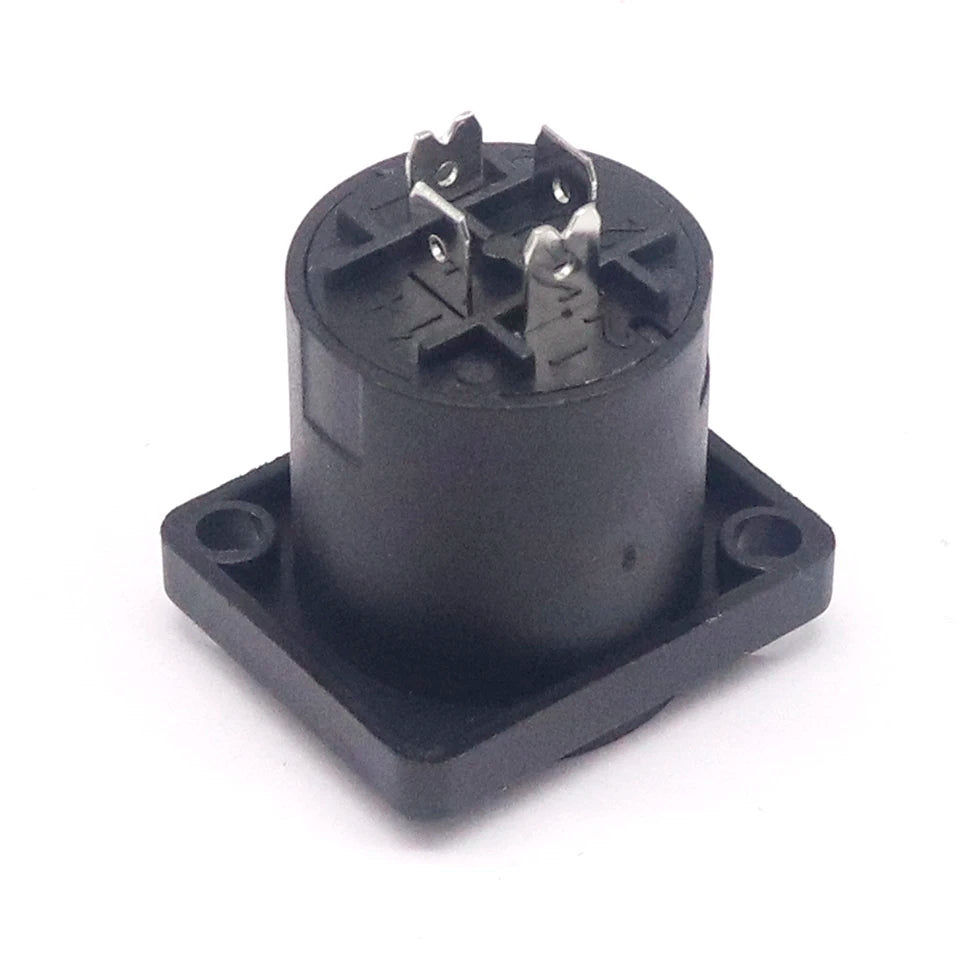 XLR 4 Pin Speakon Panel Mount Board Connector 4 Poles Powercon Female Jack Socket XLR Audio Video Cable Wire Adapter insert
