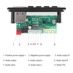 Bluetooth 5.0 WMA MP3 Decoder Board Wireless Car Radio Module Support USB TF FM Music Player with Color Screen Car Accessories