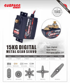 SURPASS HOBBY 9G 17G 25G 6KG 9KG 15KG 20KG Metal Gear Digital Motor RC Servo for Car Plane Robot Boat Model Wltoys Axial SCX24