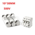 5/10Pcs 10*38 Fast Blow Ceramic Fuse 10x38mm Fuse 500V 1A 2A 3A 4A 5A 6A 8A 10A 16A 20A 25A 32A RO15 RT19 RT14 RT18